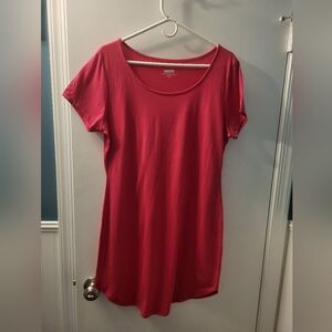Women's Red/ HOT PINK Top/ Night Shirt XL